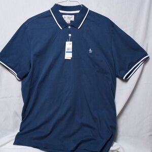 Original Penguin Dark Denim Contrast Tipping Polo Shirt